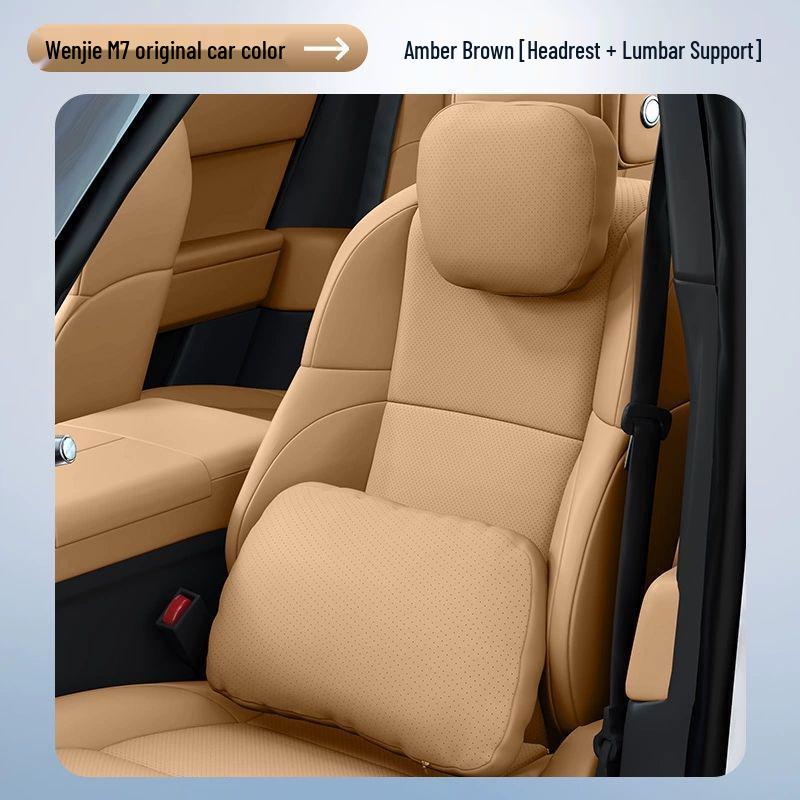 Wenjie M7 Car Accessories: Headrest, Lumbar Support, and Neck Pillow for Interior Comfort.
