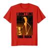 Men's The Worm I Don't Like This Rock English print 100% pure cotton T-shirt short-sleeved top clothing
