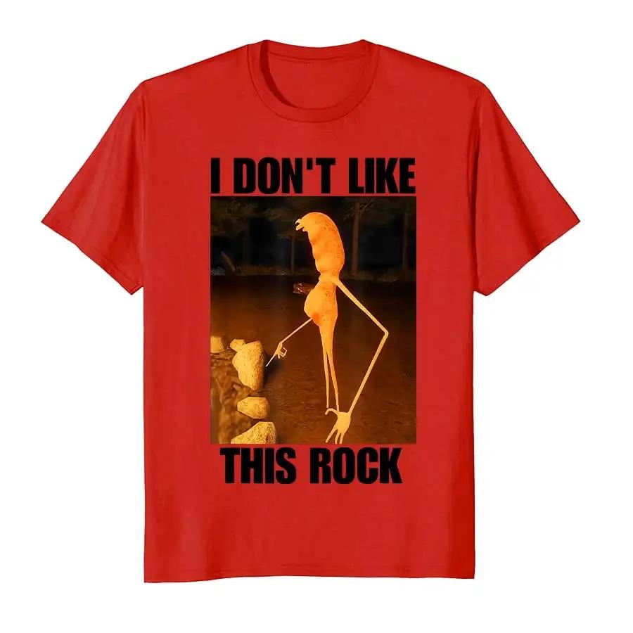 Men's The Worm I Don't Like This Rock English print 100% pure cotton T-shirt short-sleeved top clothing
