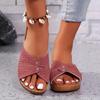 2024 Hot Sale Shoes for Women Open Toe Women's Slippers Outdoor Casual Slippers Women Round Toe Wedges Plus Size Women's Sandals
