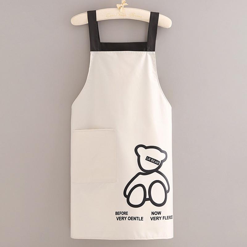 Фартук для кухни с подтяжками, водонепроницаемый, маслостойкий, с карманами для маленьких медведей, для домашней выпечки, барбекю, для готовки, для взрослых, унисекс, прочный, инструмент для чистки фартука