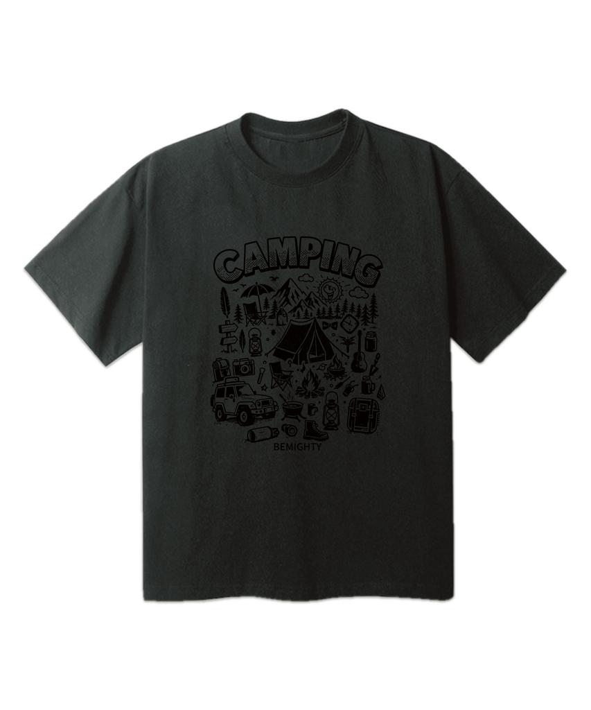 BEMIGHTY Camping Trip Oversized Short Sleeve T-Shirt [Black]
