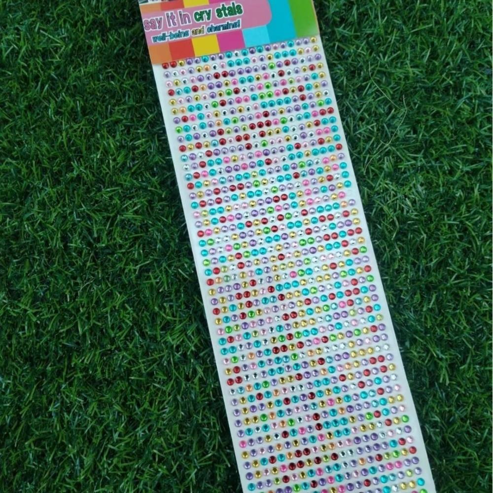 Круглые 3D наклейки-камни Разноцветный дизайн Стразы Алмазные наклейки для вечеринки Макияжа