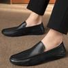 Hot Sale Men Loafers Genuine Leather Casual Shoes Non-Slip Moccasins Slip On Boat Shoes Breathable Driving Shoes All-match Flats
