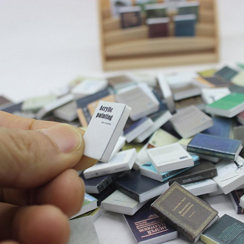 20 шт. 1:12 Миниатюрная книга для кукольного домика, комиксы, маленькие книги, мини-модель, детские игрушки для ролевых игр, аксессуары для кукольного дома