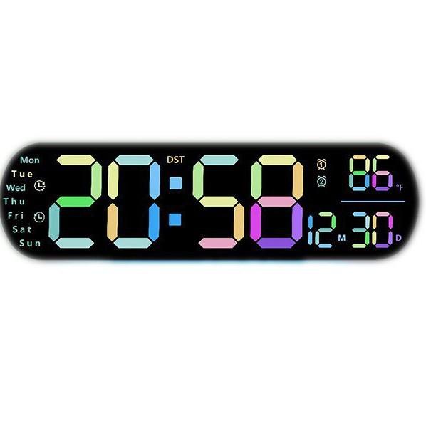 Creative New Product Wall Clock Multi-function Clock Living Room Watch Large Screen LED Digital Alarm Clock 5502