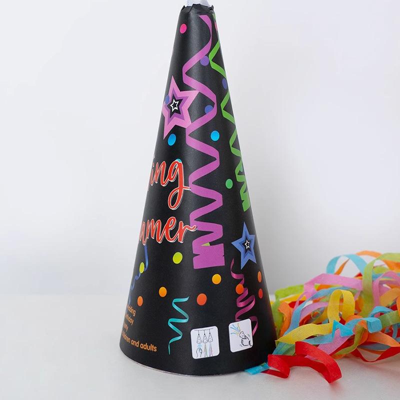 Мороженое Ленточный фейерверк, брошенный вручную Фейерверк Трубчатый фейерверк Красочные украшения для вечеринки по случаю дня рождения Фото Атмосфера Реквизит