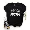 Женская футболка с принтом Dog Mom PAW Футболка женская с коротким рукавом и круглым вырезом Свободная футболка женская повседневная футболка одежда топы