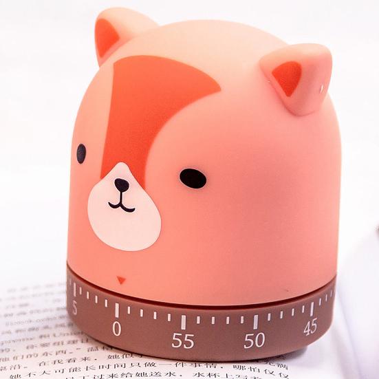 Cartoon Mechanical Timer Adorable Appearance Compact No Battery Required Easy Operation Manual Countdown Timer