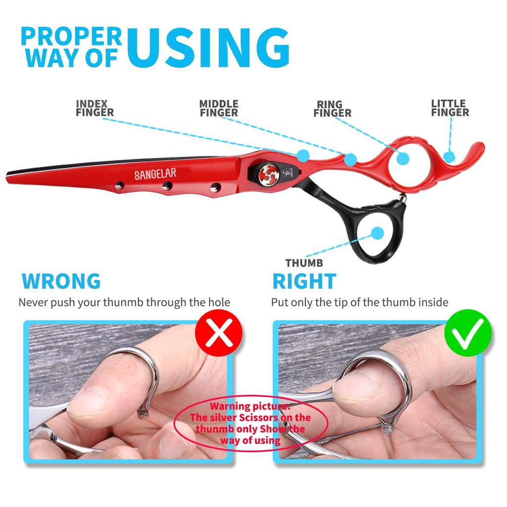 SANGELAR 7-дюймовые ножницы для волос, матовое серебро, профессиональные ножницы для резки, филировочные ножницы, парикмахерские инструменты, ножницы с бахромой для парикмахера