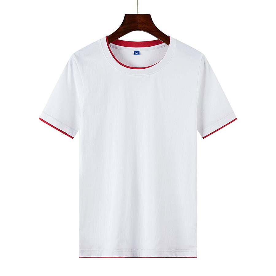 Zirunking 2021 Bilateral T-shirt 100% Cotton Solid T Shirt Unisex Causal O-neck T-shirt Male/Female High Quality Classical Tops SHUALING