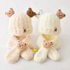 Autumn and Winter Children's Plush Bear Hat Scarf Two-piece Set Plush Warm Scarf Cute Baby Cartoon