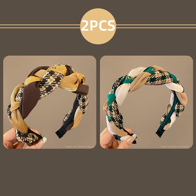 Retro Style Hair Band Women's High Head Top Wide Edge Ins Headwear Strap Headband