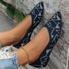Large Pointed Fly Woven Single Shoes for Women, Thin Casual Shallow Mouth Flat Shoes