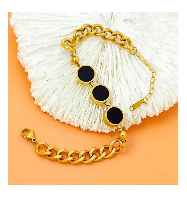 Женский модный браслет из титановой стали: Элегантный японский и корейский дизайн, Нержавеющая сталь с защитой от выцветания, Универсальные ювелирные изделия.