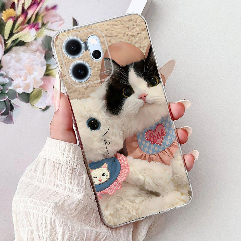 For Cover OPPO Reno 14F 2025 Case Reno14F Popular Bamboo Bowknot Soft Silicone Clear TPU Bumper For OPPO Reno14 F CPH2743 Shells