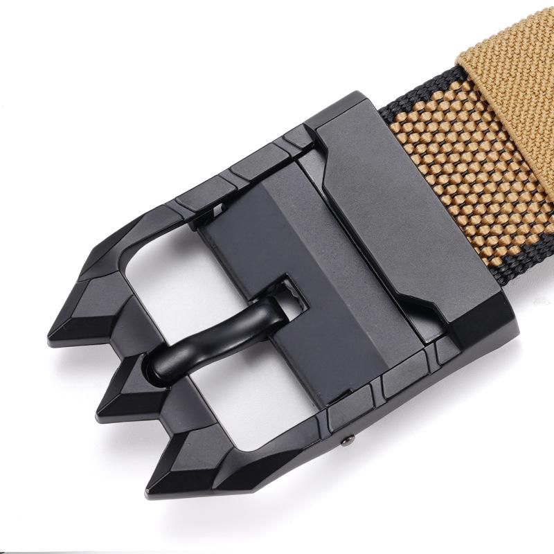 Men's Nylon Canvas Belt with Rotating Alloy Pin Buckle - Durable, Versatile Outdoor Tactical Belt