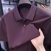 Новая мужская высококачественная рубашка-поло из чистого хлопка - с коротким рукавом, с воротником, однотонная, повседневная летняя футболка