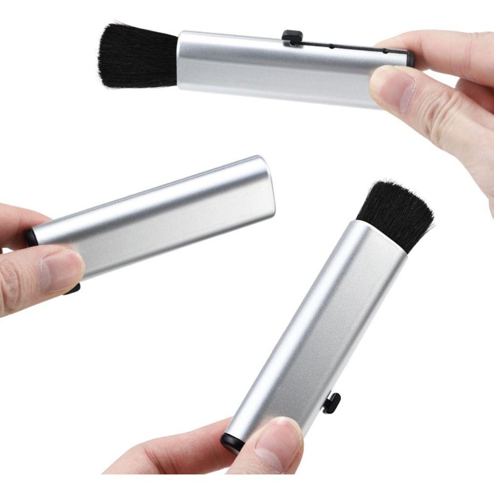 Черно-серебристая щетка для чистки компьютера, щетка для вентиляционных отверстий, бытовой пылесос, инструменты для чистки воздуховыпускных отверстий