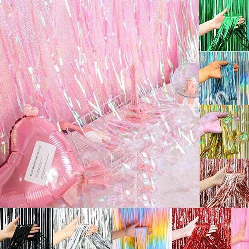 Декор для заднего плана, мишура, фольга, металлическая, украшения для дверей, событие, дождь, шелк, лазерный дождь, занавес