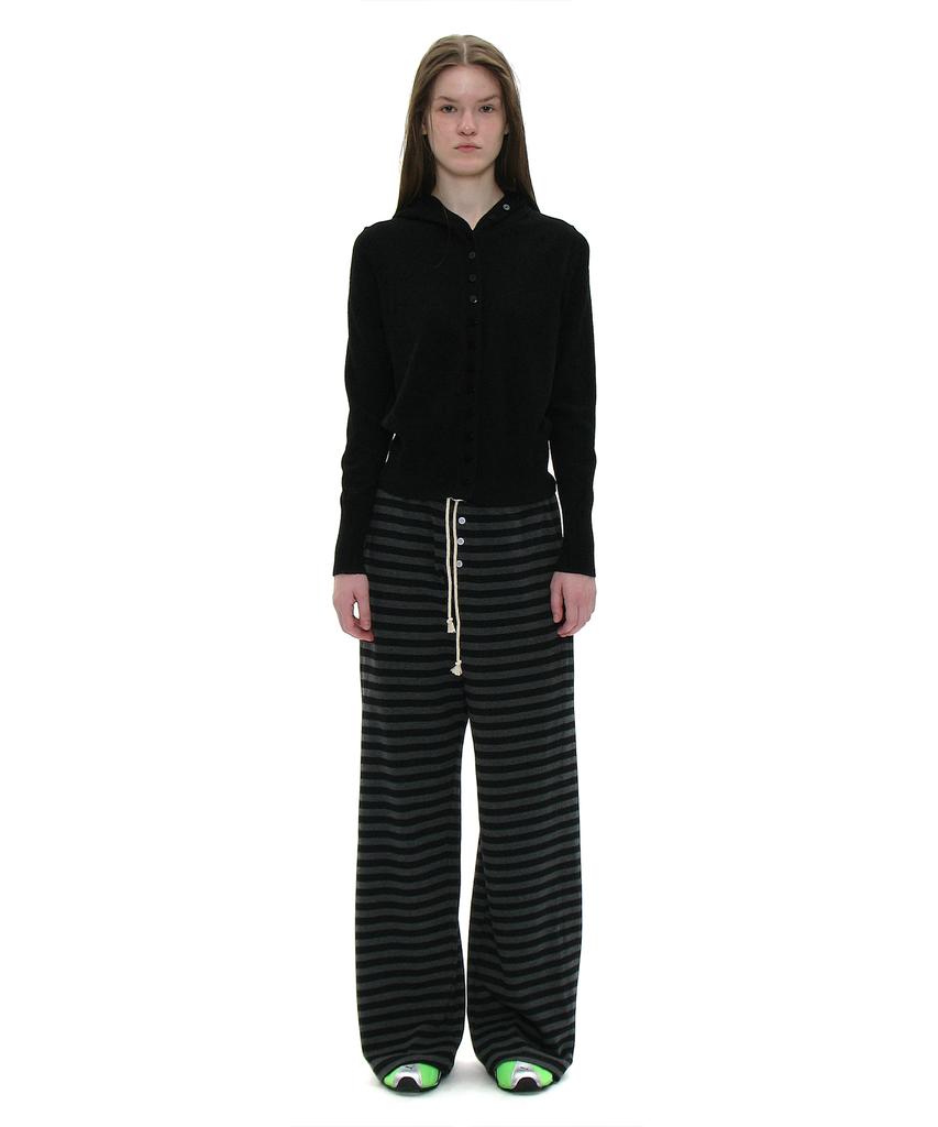 PARTIMENTO WOMEN Pwc Button Wide Leg Jersey Pants_8 Colors