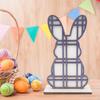 Easter Bunny Wood Sign Desktop Ornament Decor Rabbit Tabletop Centerpiece for Shelf Indoor