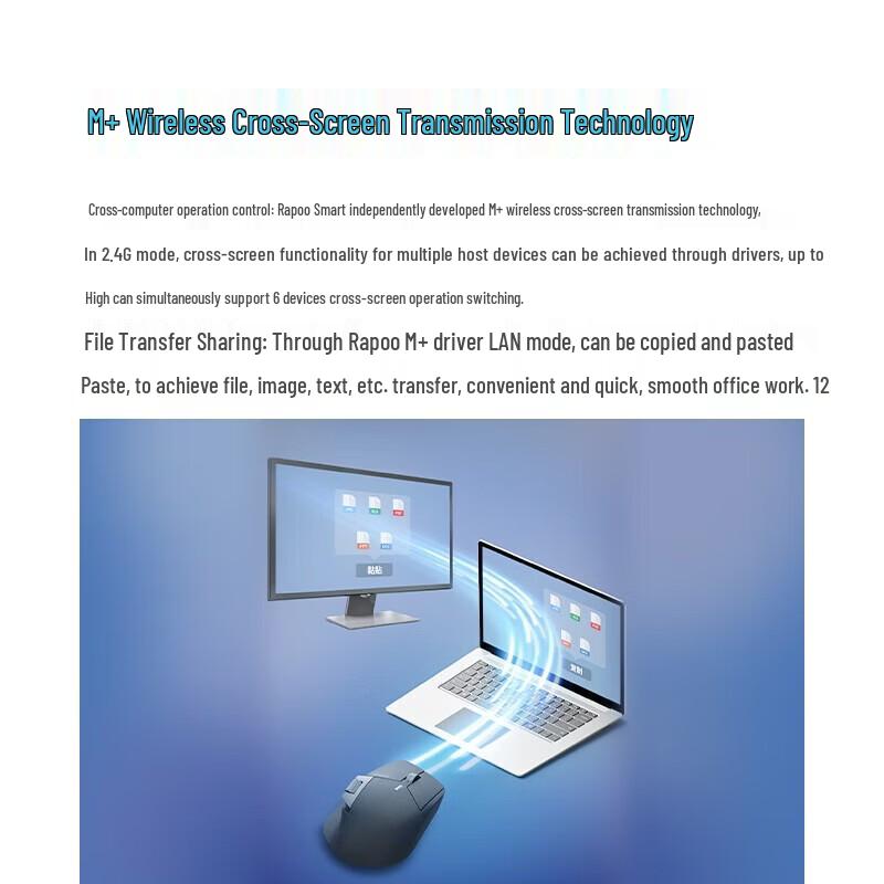 Rapoo MT760 Multi-Mode Wireless Ergonomic Mouse