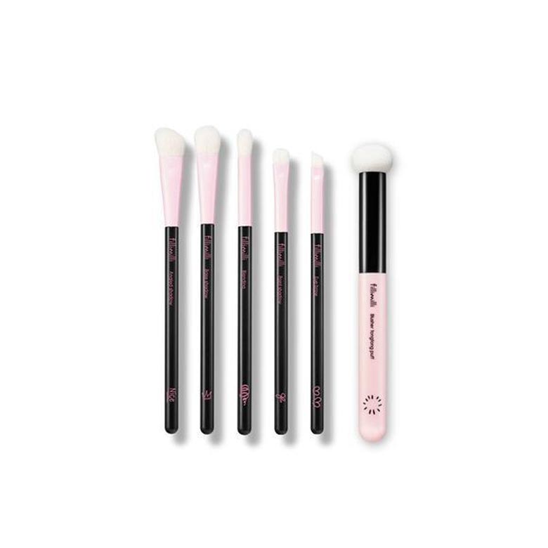 FILLIMILLI Набор кистей для макияжа глаз с подогревом и специальный набор для румян Stamp Puff 6 предметов [2024 Awards Limited]
