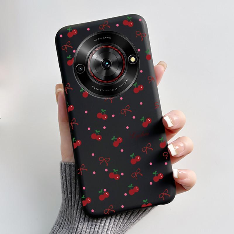 Милый Мультяшный Чехол Для ZTE Blade A75 5G/Nubia Focus 5G/Nubia Calf 5G Печатный Корпус Защитная Крышка Мягкий Силикон Черный Корпус