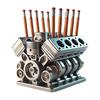 V8 Car Engine Pen Holder Resin Auto Engine Stationery Pencil Organizer Container Decoration Home Office Desktop Ornament