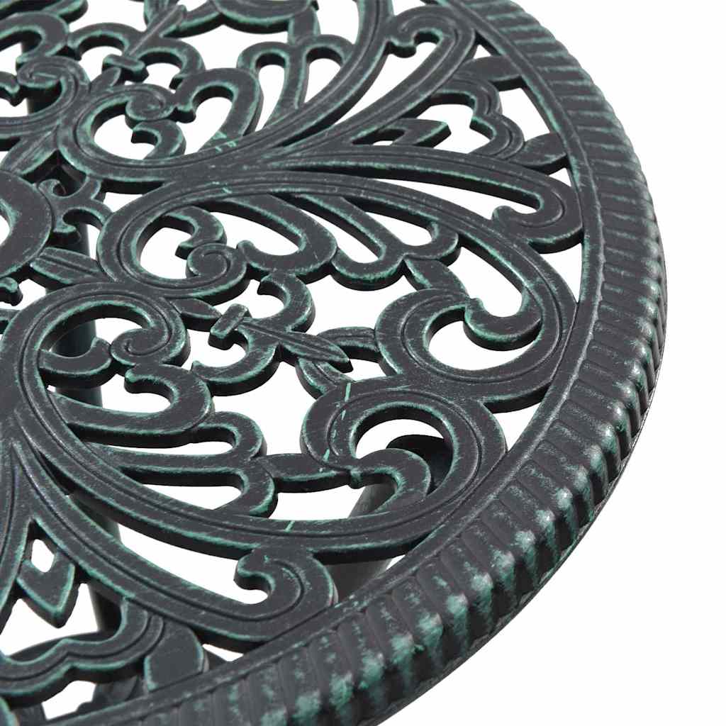 Garden Bistro Set 3 pcs Green Aluminum