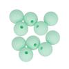 10 Round Silicone Beads 10 Mm - Water Green