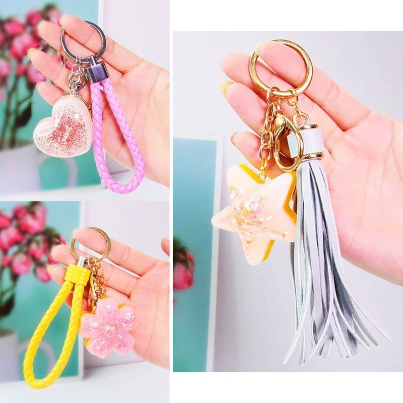 DIY Кристальный брелок Силиконовая форма с отверстием, Формы для изготовления поделок из эпоксидной смолы для украшений на День святого Валентина, Праздников, Фестивалей