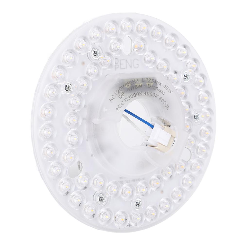 4.92 Inch LED Ceiling Fan Light Retrofit Kit 18W 3CCT 3000K 4000K 6000K Dimmable Round Ceiling Light Replacement PC