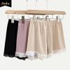 Ice Silk Thread Safety Pants Color Contrast Women's Lace Shorts Non-roll-up Plus Size Anti-slip Leggings