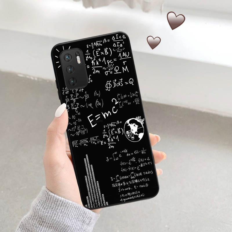 Чехол для телефона Xiaomi Redmi Note 11 9 10 Pro Max 5G 8T 9T 9s 7 9C 7a 9A 8 8A с физикой, наукой, математикой, формулой, ТПУ, черный чехол