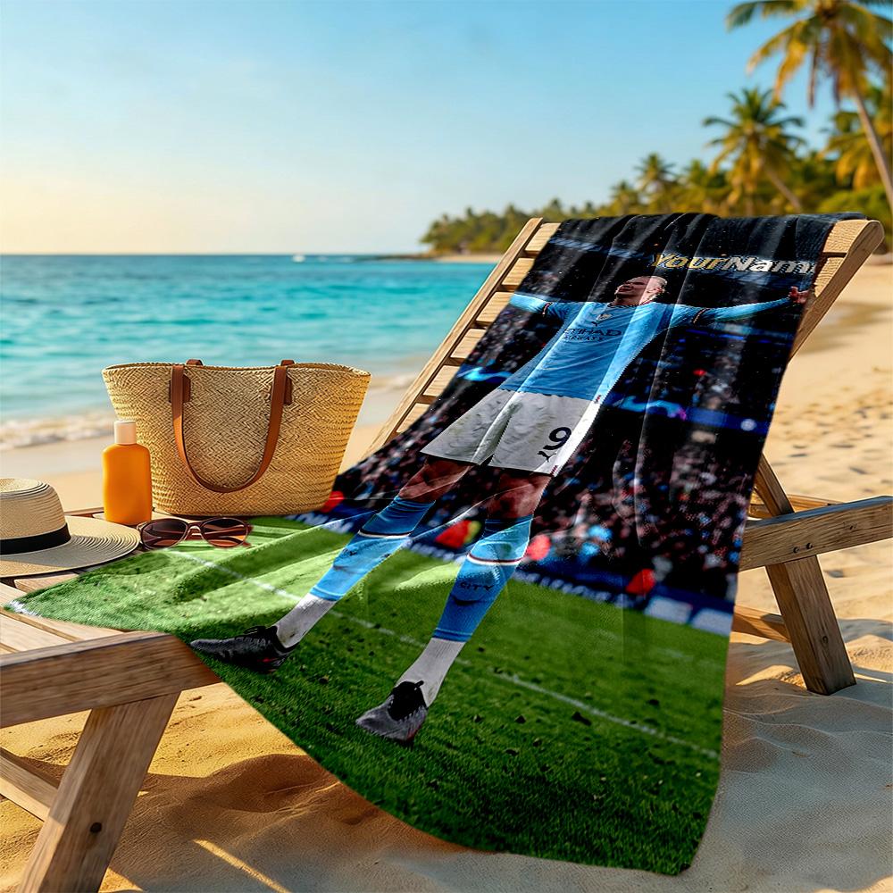 Haaland Customized Name Beach Towel High Absorbency & Quick-Dry Perfect for Traveling Yoga Camping and Swimming