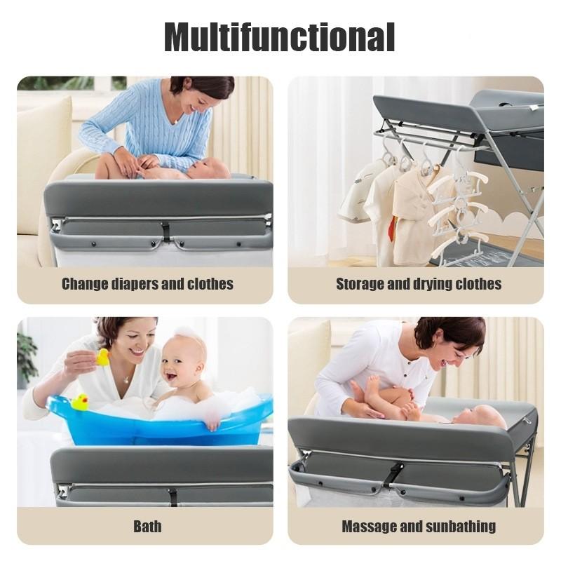 Household Baby Diapers Changing Table Foldable Multifunctional Newborn Care Table 0-3 Years Old Diaper Nursing Table