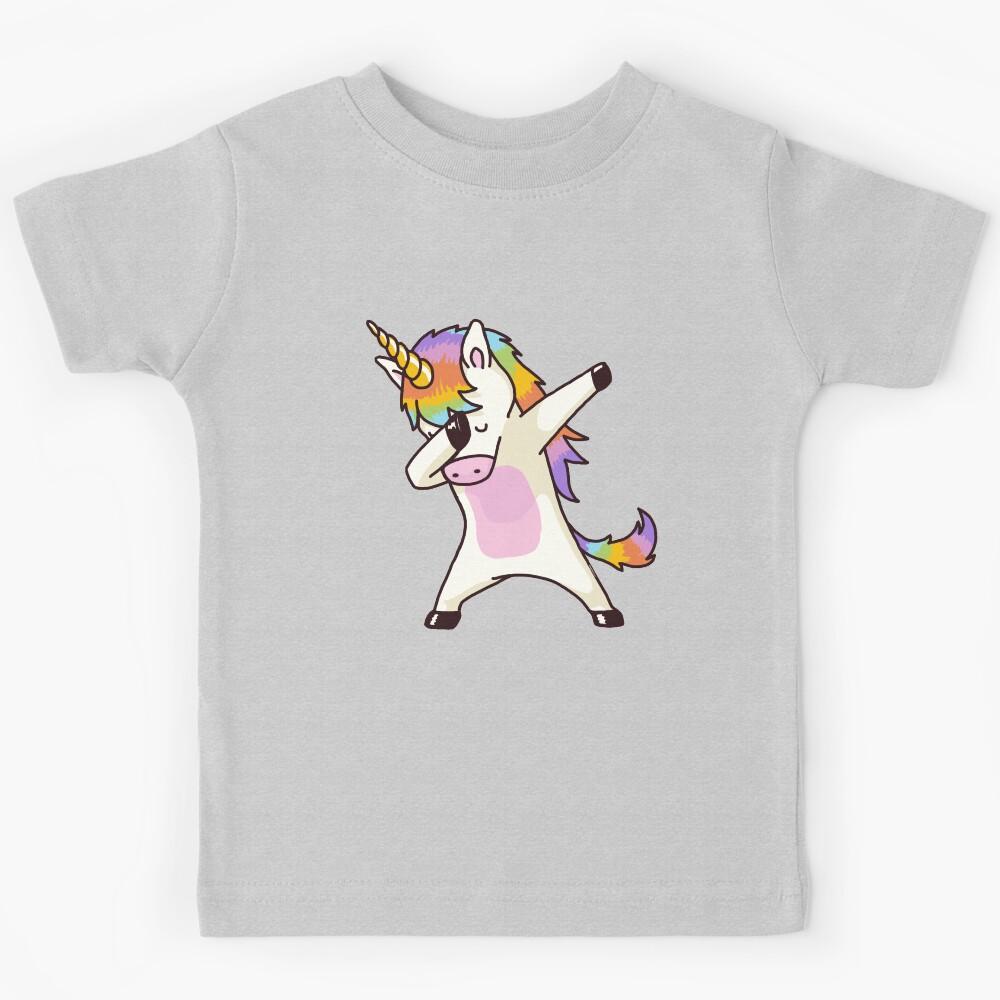 Dabbing Unicorn Shirt Hip Hop Dab Pose Kids T-Shirt