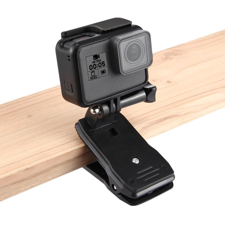 PULUZ Вращающееся на 360 градусов крепление-зажим с быстросъемным механизмом для рюкзака, кепки, Rec-mounts для GoPro, Insta360, DJI и других экшн-камер