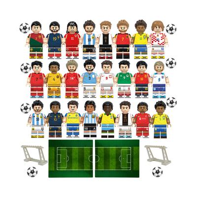24 ШТ. Футбольная Звезда Ролевая Игра Спортивное Соревнование Строительные Блоки