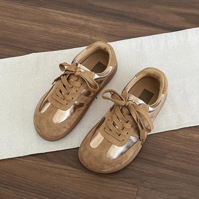 2024Брендовая женская обувь, женские повседневные кроссовки с круглым носком, на высоком каблуке, модная теннисная обувь, весенняя спортивная обувь