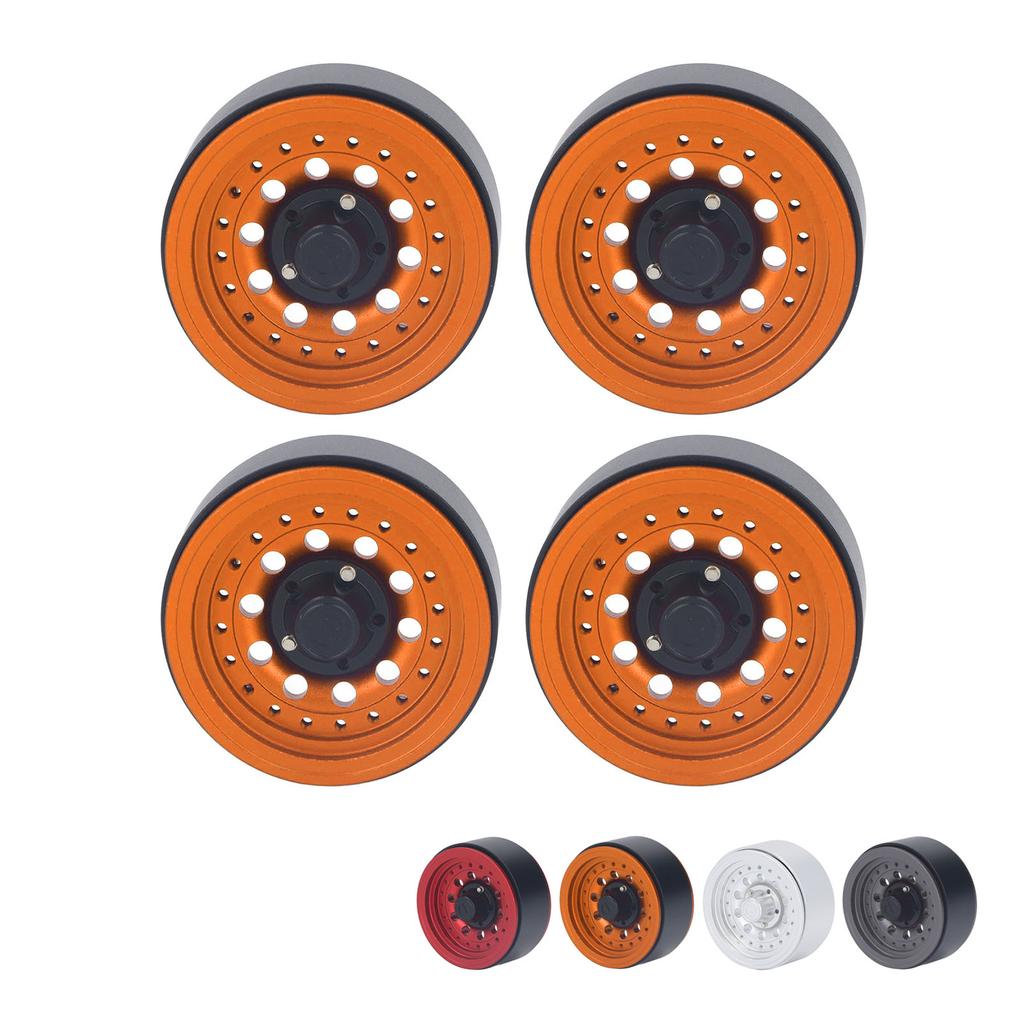4PCS RC Beadlock Wheel Rim Set 1,9 дюймов Алюминиевый сплав 1/10 RC Автомобильная ступица колеса для осевого SCX10 I II II