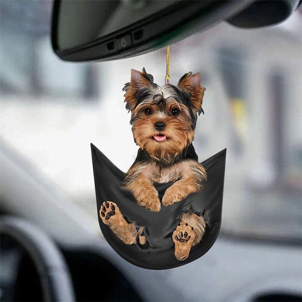 6 Styles Rearview Mirror Hanging Dog Hanging Ornament Puppy Car Hanging Car Pocket Pendant