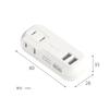 Kashimura Domestic and overseas compatible power strip for travel with USB 2 ports 2 AC power 100V to 240V reversible automatic identification