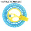 Outdoor Game Fying Kites Round Blue String Flying Winder Fire Wheel Handle Tool Kite Reel