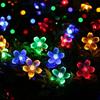 Warm White Cherry Blossom Solar Lamp Waterproof LED Solar Light Solar Flower String Lights  Pathway