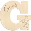 Wooden letter base with the child's name on the wall