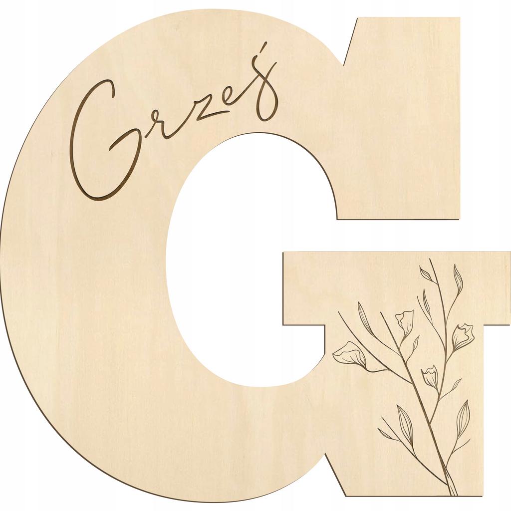 Wooden letter base with the child's name on the wall