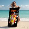 Personalized customized proof beach towel with LankyBox - Foxy pattern - soft, absorbent,quick-drying,perfect swimming,camping&bathing